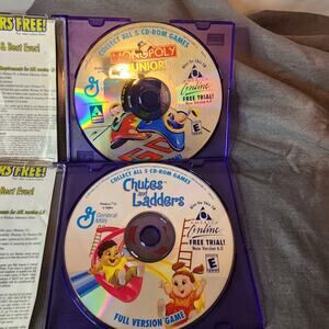 Chute & Ladders and Monopoly Jr General Mills Promotional CD Games